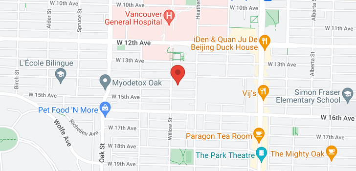 map of 102 788 W 14TH AVENUE